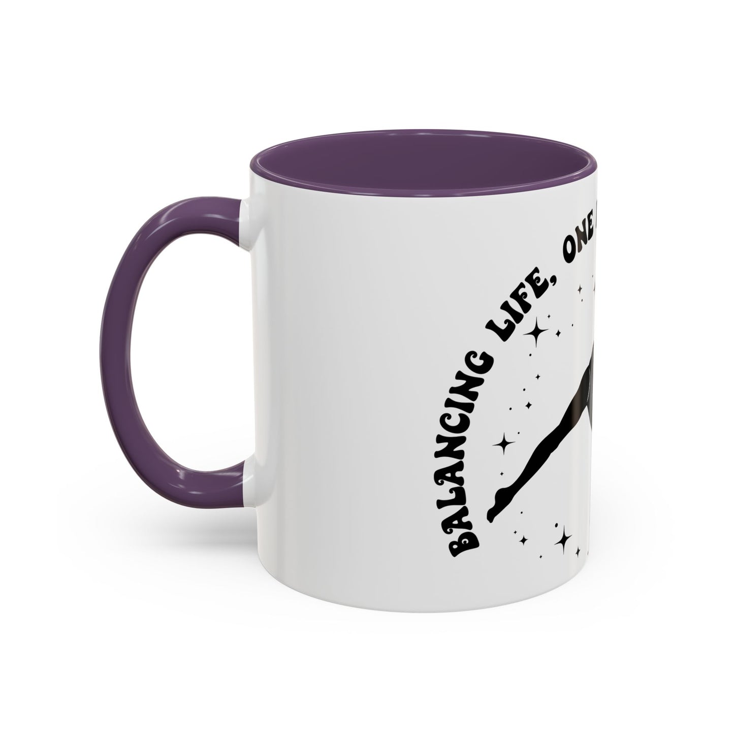 Inspirational Coffee Mug - 'Living Life, One Handstand at a Time' - Perfect Gift for Gym Lovers