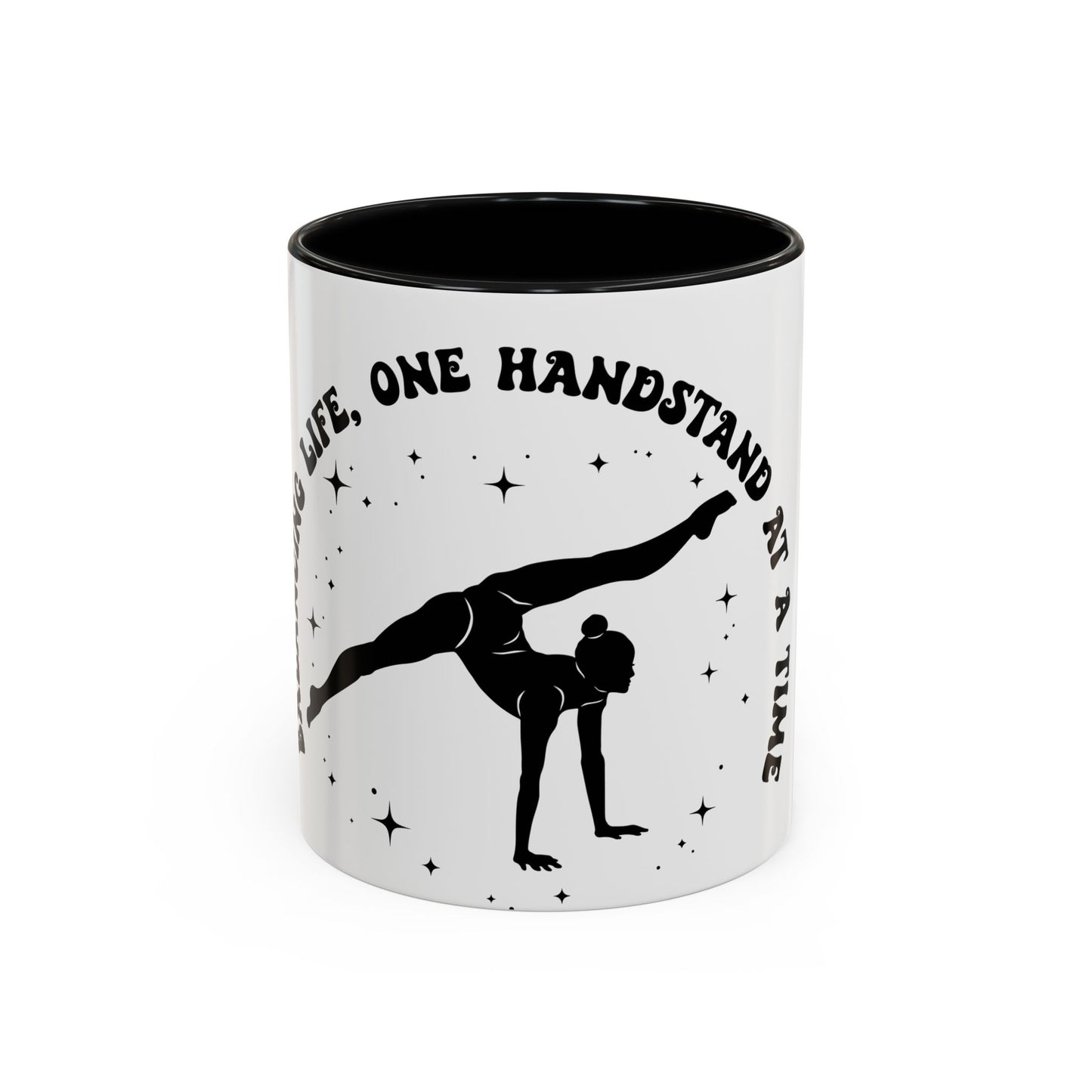Inspirational Coffee Mug - 'Living Life, One Handstand at a Time' - Perfect Gift for Gym Lovers