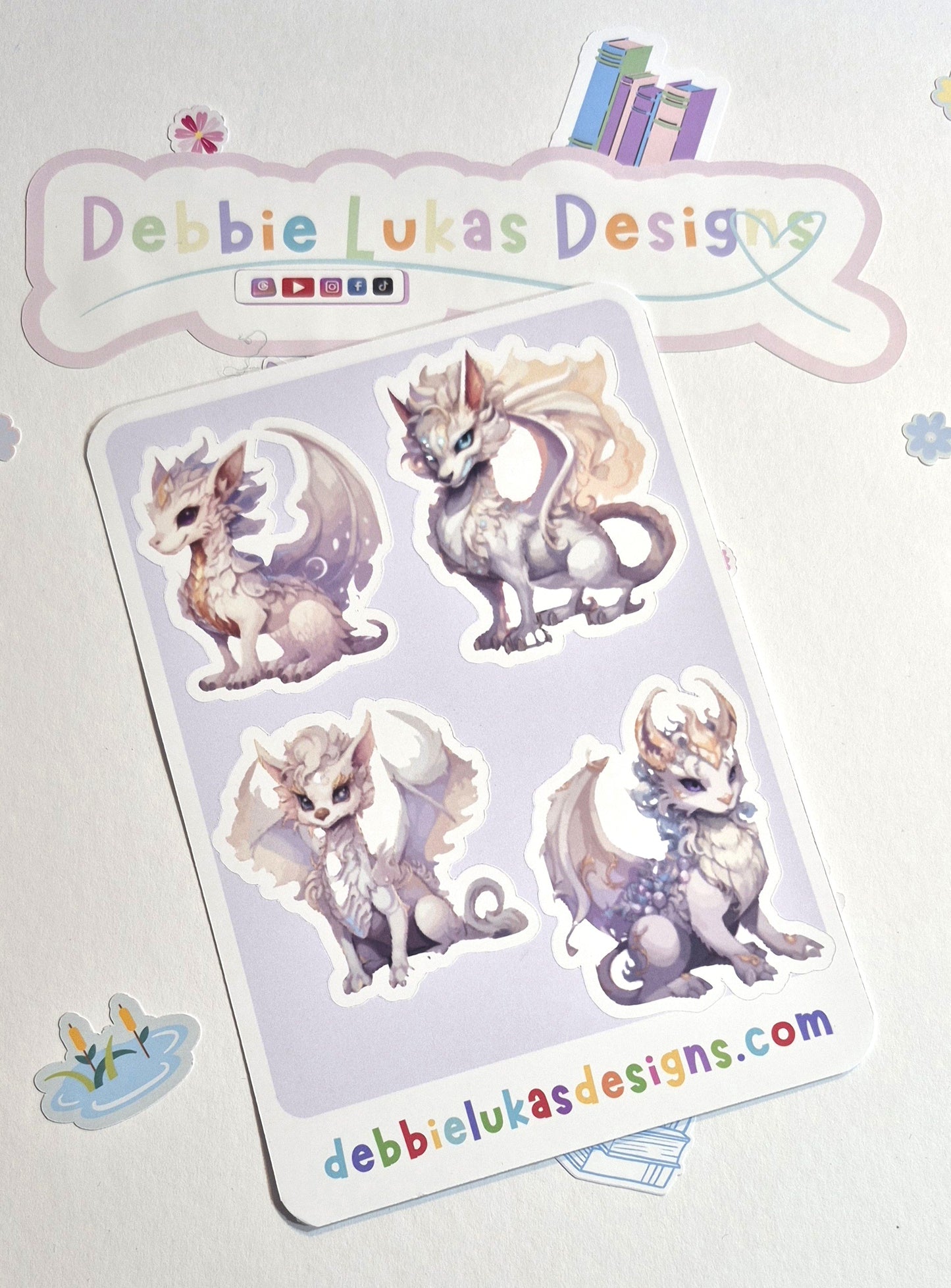 Elegant Dragons Sticker Sheet