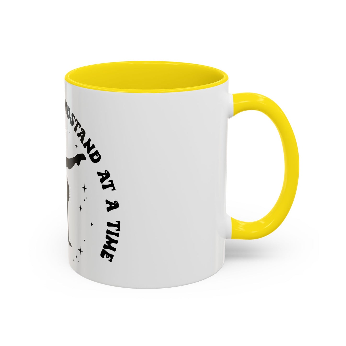 Inspirational Coffee Mug - 'Living Life, One Handstand at a Time' - Perfect Gift for Gym Lovers