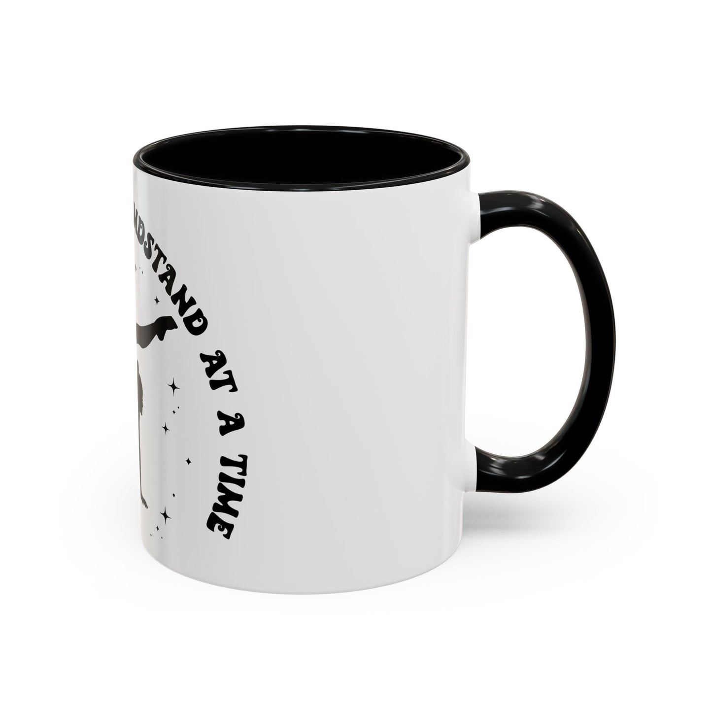 Inspirational Coffee Mug - 'Living Life, One Handstand at a Time' - Perfect Gift for Gym Lovers