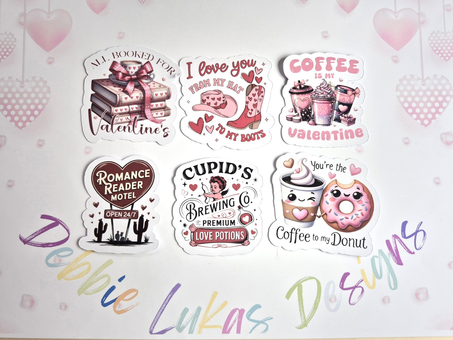 Valentine: Kindle/E-Reader Sticker Set - Coffee & Cupid