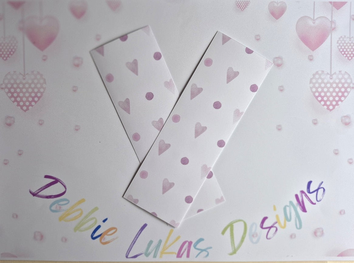 Valentine: Pastel Hearts Traditional Bookmark
