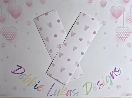 Valentine: Pastel Hearts Traditional Bookmark