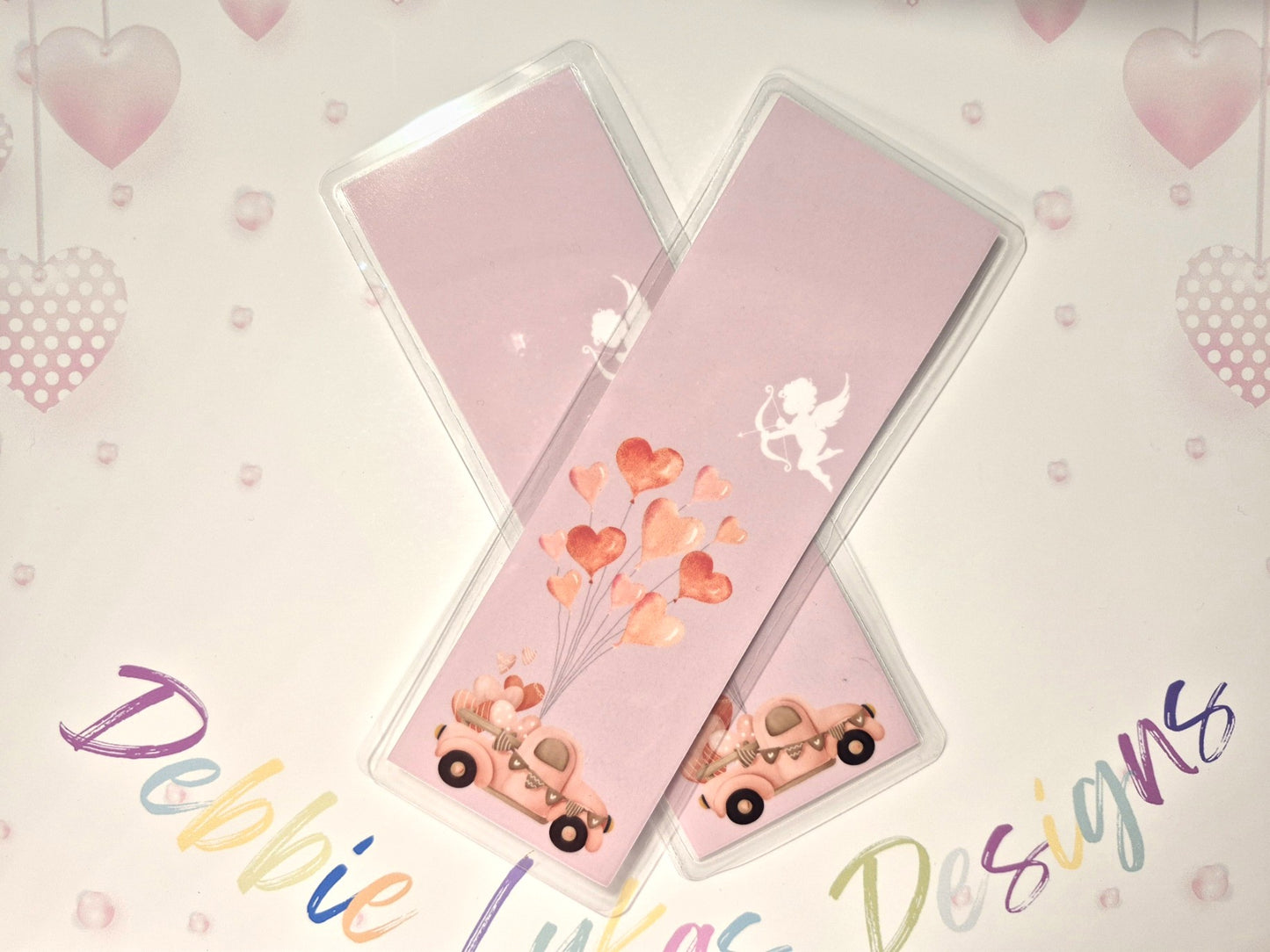 Valentine: Pink Truck Traditional Bookmark