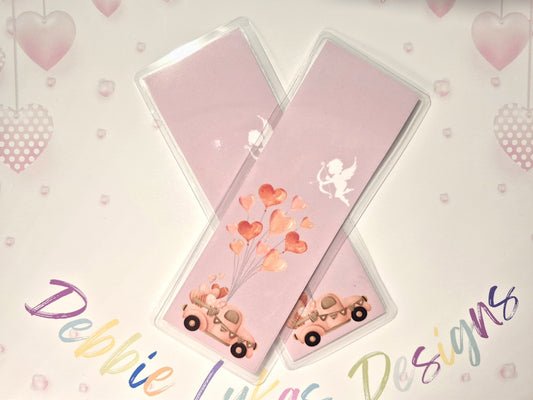 Valentine: Pink Truck Traditional Bookmark