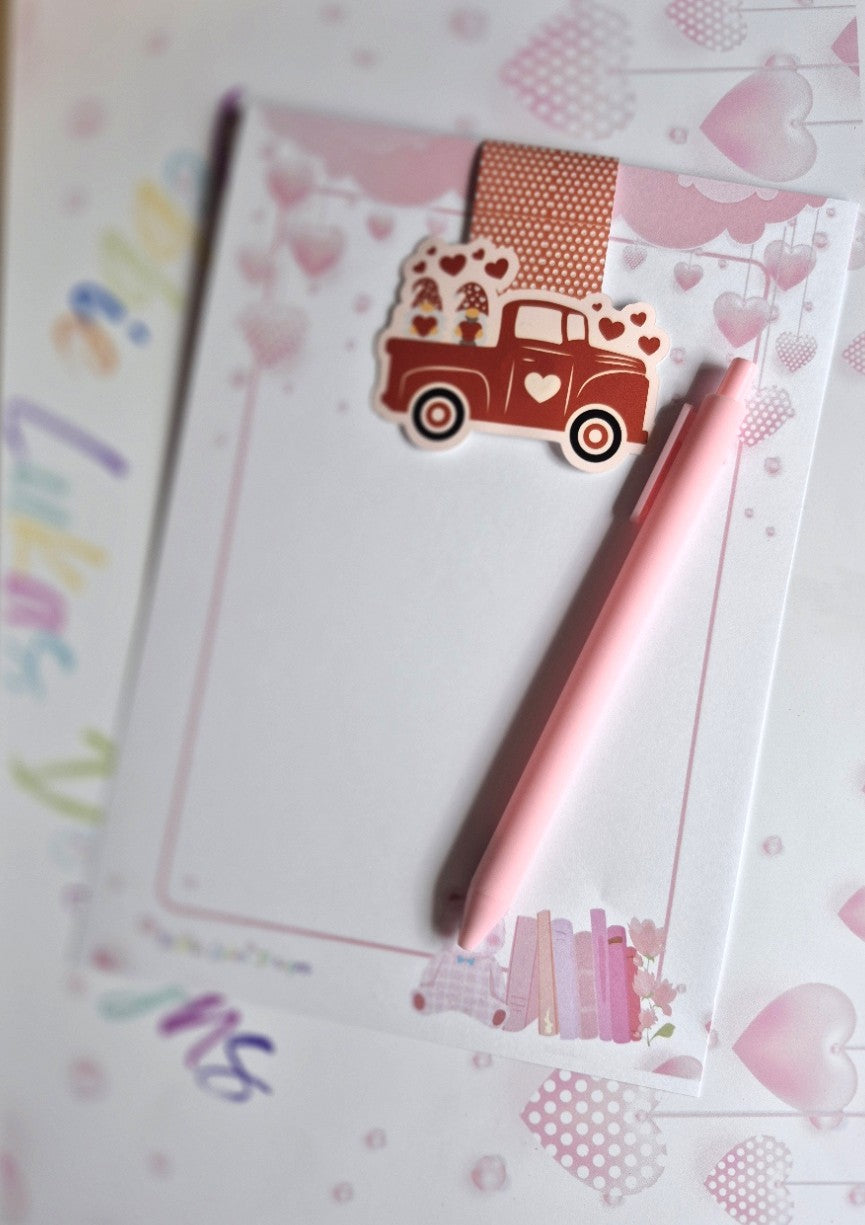 Valentine: Red Truck of Love Magnetic Bookmark