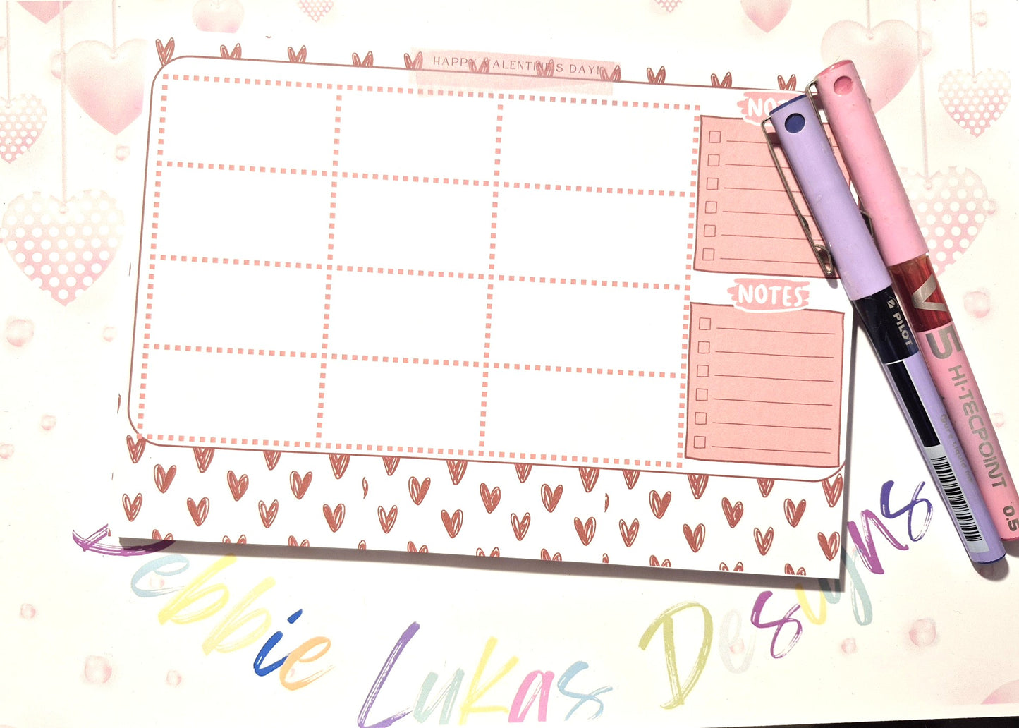 Valentine: A5 Block Planner Pad