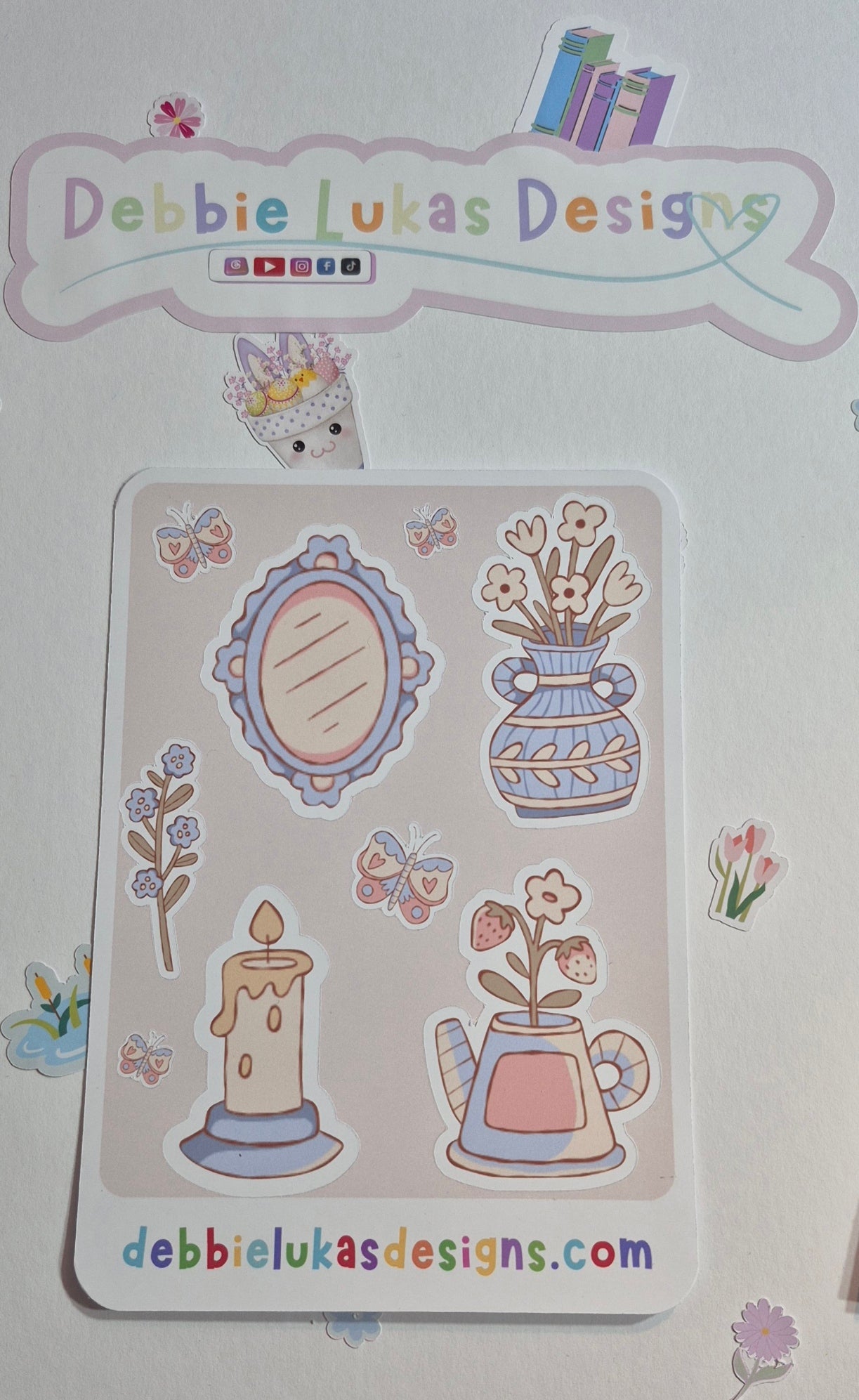 Vintage Blue Sticker Sheet