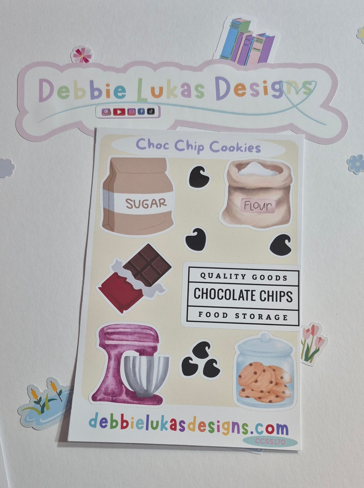 Choc Chip Cookies Sticker Sheet