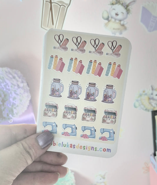 Sewing Accessories Mini Sticker Sheet