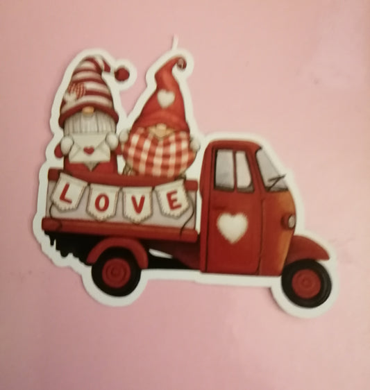 Valentine: Love truck Sticker