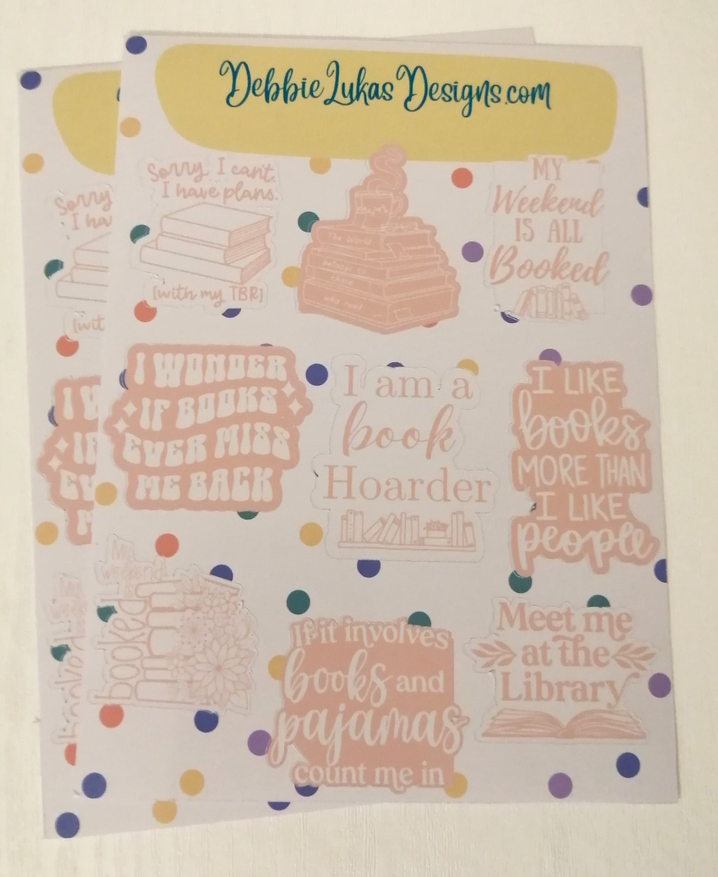 Books Books Books Sticker Sheet