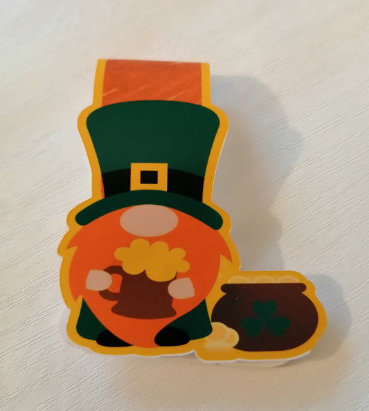 St Patrick's Day The Lucky Man magnetic bookmark