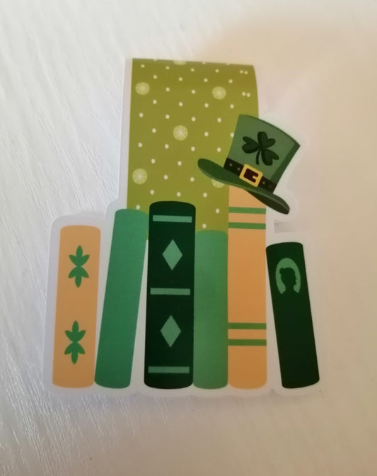 St Patrick's Day for booklovers magnetic bookmark