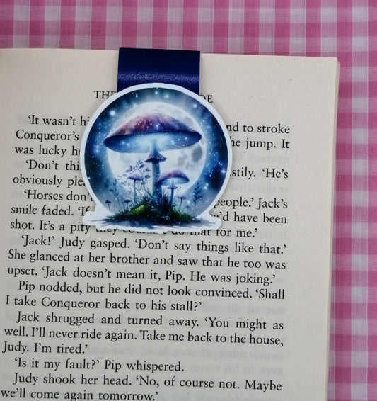 Mushroom in the Moonlight Magnetic Bookmark