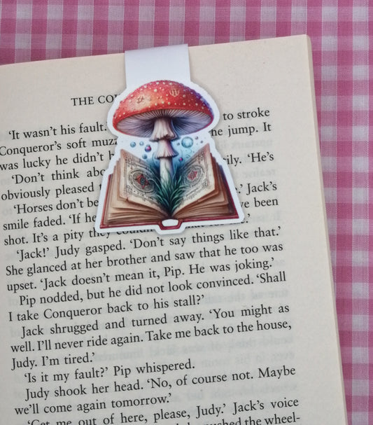 Mushroom Book Magnetic Bookmark