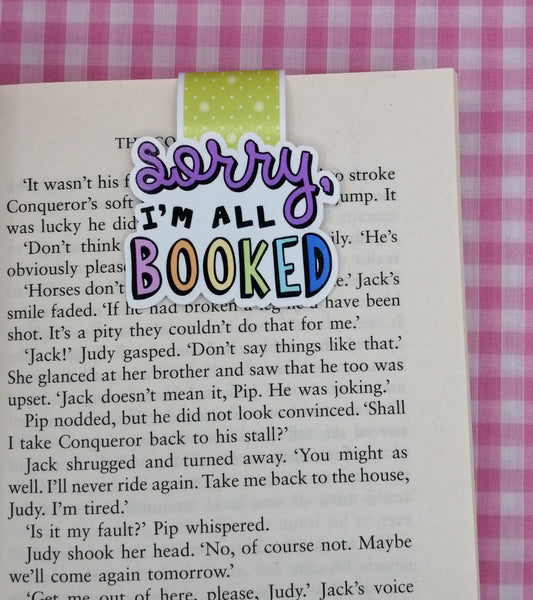 Sorry, I'm all booked Magnetic Bookmark