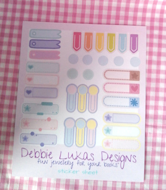 Planner Tab Sticker Sheet