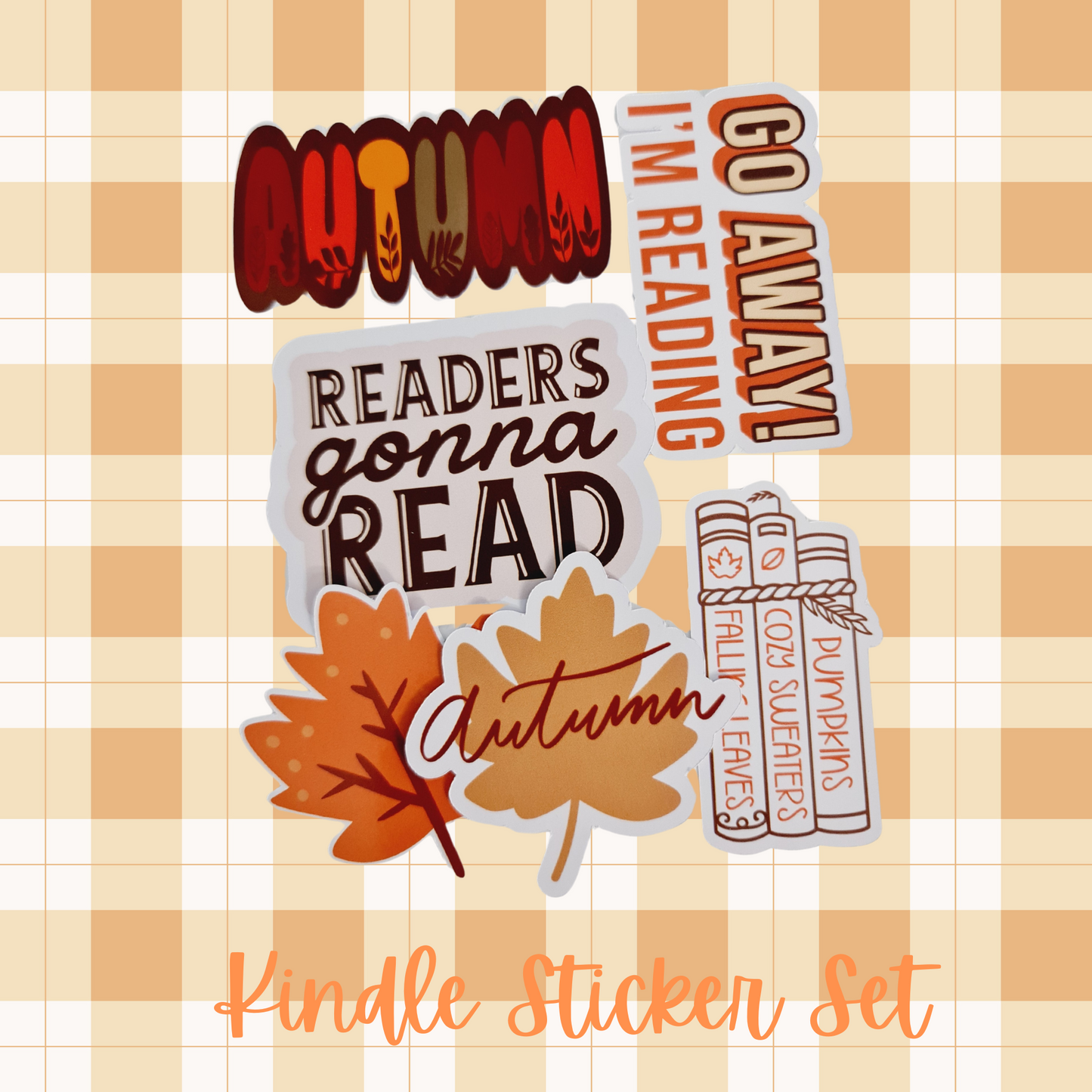 Kindle/E-Reader Stickers, Set of 6 #1 - Autumn