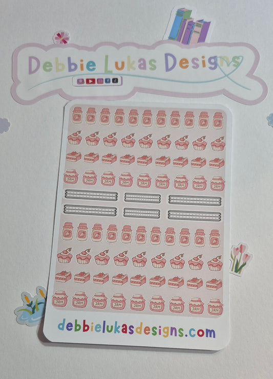 Strawberry Baking Sticker Sheet