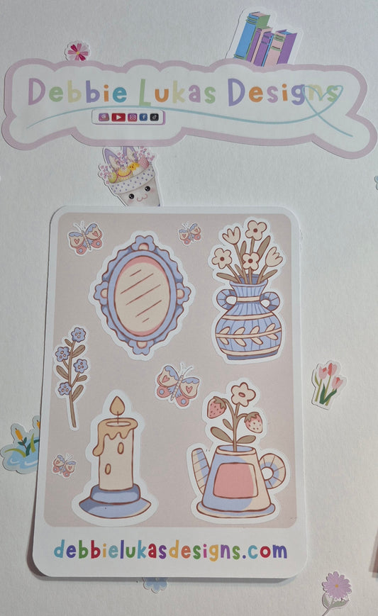Vintage Blue Sticker Sheet